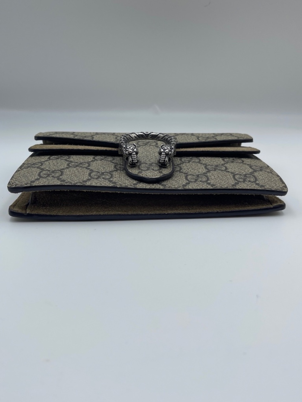 Gucci GG leather Supreme Super Mini Dionysus Bag Canvas Suede Chain Bag Purse - Picture 3 of 14